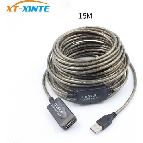 5M 10M 20M USB 2.0 Extension Cable Usb Extender Male to Femal Active Repeater USB Connector Cord Wire Extender Cable USB Adapter