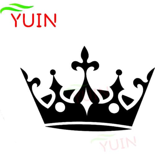 Fashion Personality Double Round Crown Car Sticker PVC Window Bumper Decoration Accessory Cover Scratch Waterproof Decal