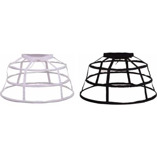 3 Hoops Cage Petticoat Underskirt for Women Party Wedding Skirt Bustle