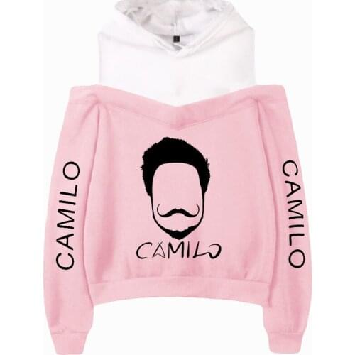 Camilo Echeverry Hoodies Off Shoulder Clothing Womens Pullover Harajuku Streetwear Y2K Girl Fashion Clothes Singer Camilo Top