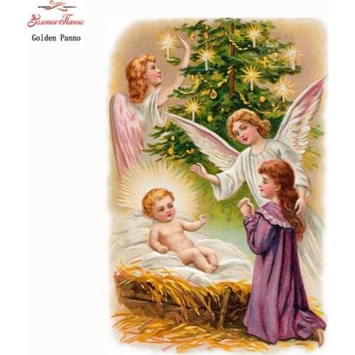 Golden Panno Home Decor DIY 5D Diamond Embroidery religious Cross Stitch kits Painting Resin Hobby Craft rhinestones Mosaic 08