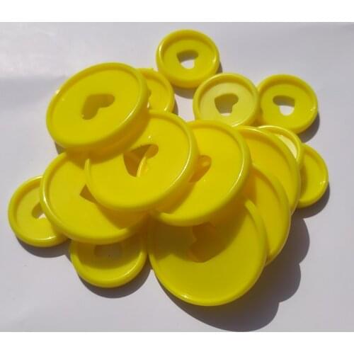 11PCS Cute Heart Shape Disc Binding Disc Buckle DIY Notebook Mushroom Hole Plastic Disc Button Binder Accessories Buckle