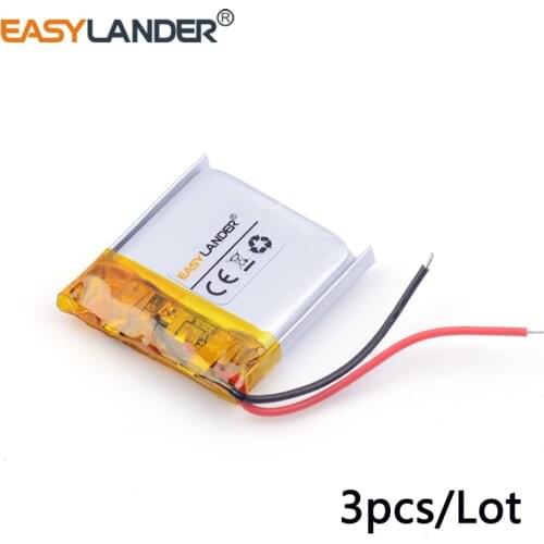 3pcs /Lot 3.7v lithium Li ion polymer rechargeable battery 352525 160mah MP3 MP4 MP5 small toys GPS