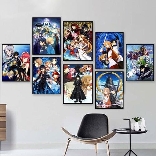 5D diamond painting embroidery Sword Art Online Japanese Anime full drill square/round Rhinestones diamond mosaic Cross stitch