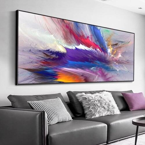 Abstract Watercolour Art Colorful Waves Canvas Painting Cuadros Posters and Prints Wall Art Picture for Living Room Home Decor