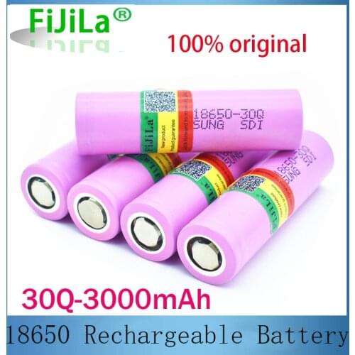 3000mah 100% capacity 3.7V 18650 battery for Samsung 30Q INR 18650 30Q 20A Rechargeable li-ion battery