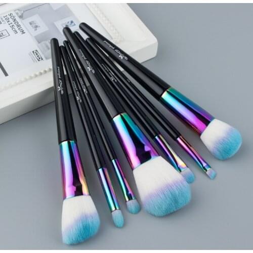 Anmor 5/7Pcs Makeup Brush Set High Quality Wood Handle Duo Fiber Eyeshadow Blending Fan Make Up Brushes pinceaux maquillage