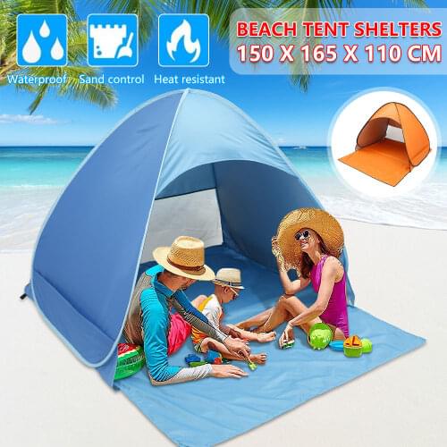 Automatic Instant Pop Up Tent Potable Beach Tent Lightweight Outdoor UV Protection Camping Fishing Tent Cabana Sun Shelter 2021