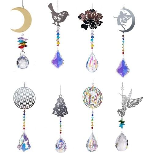 Sparkling No Cracking Faux Crystal Drop Shape Pendant Car Interior Hanging Ornament for Gift Home Decoration