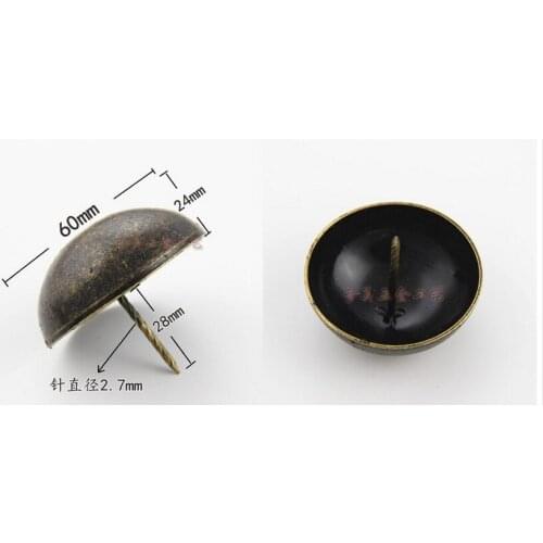 Bronze Upholstery Nails Jewelry Gift Case Box Door Sofa Furniture Decorative Tack Stud Pushpin Hardware accessories 60mm