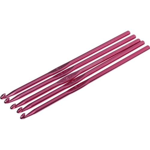 DoreenBeads High Quality Aluminum Hand Sewing Crochet Hook At Random Color For Mom Gifts 15cm(5 7/8") long, 5 PCs/Set