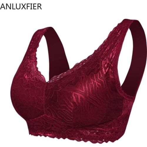 H9661 No Steel Ring Lace Breathable Bra After Breast Cancer Surgery Full Cup Cotton Underwear Comfortable U-shaped Back Lingerie