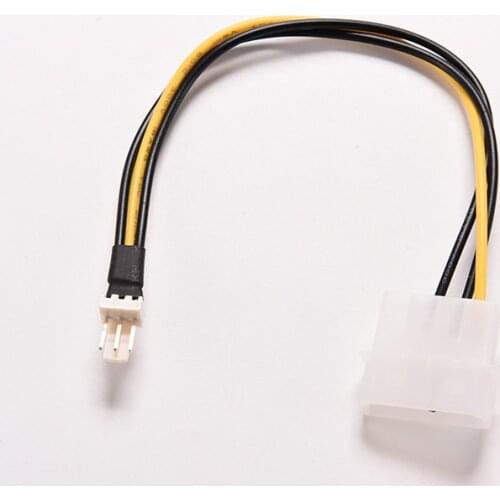 5pcs Computer Cooling Fan Power Cables 4 Pin to 3 Pin PC CPU Power Supply Extension Cable Cord Connector Adapter