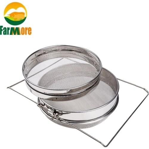 Stainless Steel Honey Filters Beekeeping Tool Double Filter Screen Mesh Filter Bee Tool
