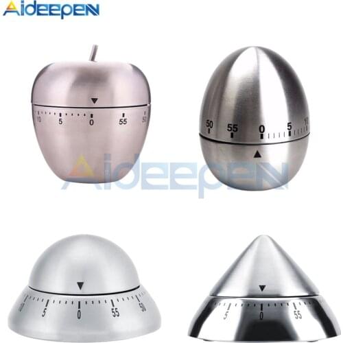 Mechanical Egg Apple Kitchen 60 Minutes Stainless Steel Timer Cooking Timer Alarm Kitchen Tools Kitchen Gadgets Countdown