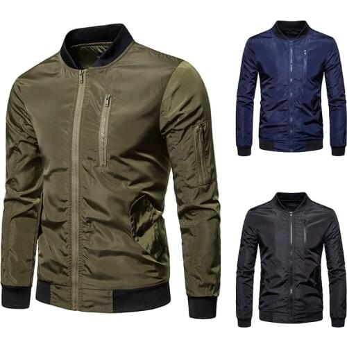 Mens Cotton Padded Jacket Thicken Stand Collar Patchwork Cardigan Jacket Casual Zipper Slim Type Coat for Youth