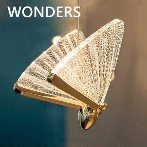 Modern Simple Butterfly Bedroom bedside Pendant light Villa Staircase restaurant interior creative decor chandelier pendant lamp