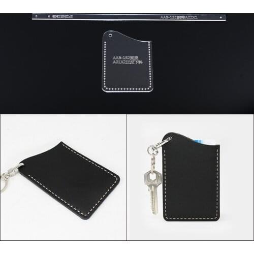 DIY handmade leather card package card clip acrylic template durable pattern 7.5*10.5*0.5cm