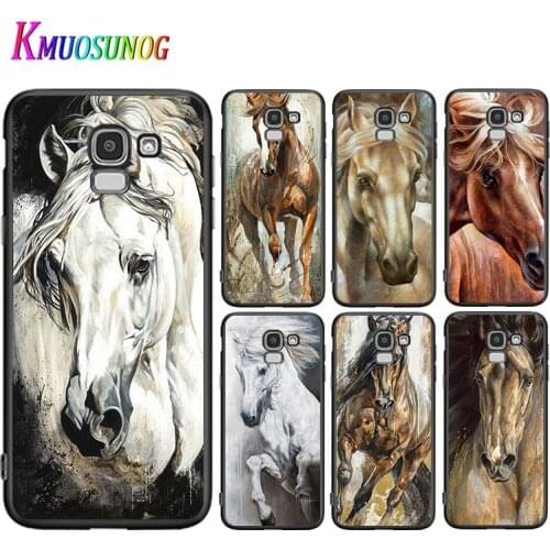 Running Beauty Horse For Samsung Galaxy J2 J3 J4 Core J5 J6 J7 J8 Prime duo Plus 2018 2017 2016 Silicone Phone Case