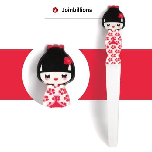 14cm Long Manicure Glass Nail File Printed In Lovely Design