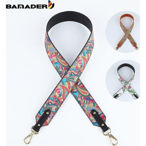 BAMADER Printed Shoulder Strap Bag Accessories National Style Shoulder Messenger Bag Strap Fashion Bag Replacement Belt Strap