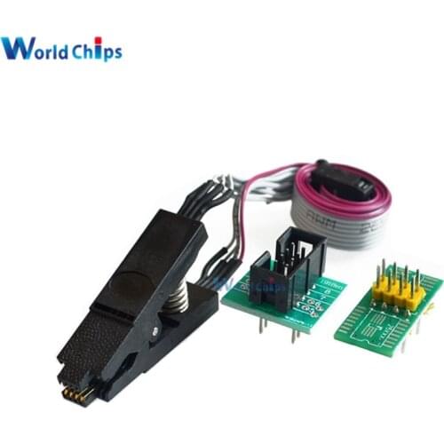 SOIC8 SOP8 Test Flash Chips IC Socket Adpter BIOS/24/25/93 For EEPROM 93CXX / 25CXX / 24CXX in-circuit Programmer 2 Adapters