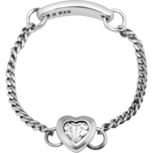 Spirited Heart Ring 925 Sterling-Silver-Rings DIY Fashion European Jewelry For Women Wholesale Woman Gift Rings