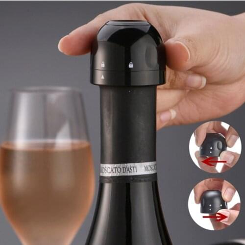 1Pc Vacuum Red Wine Bottle Cap Stopper Silicone Sealed Champagne Bottle Stopper Vacuum Retain Freshness Wine Plug Bar Tools