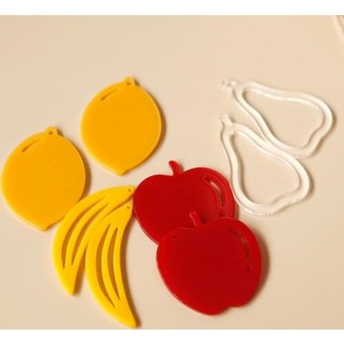 The owner recommends ins hot sale Korean designer the same fruit shape resin slice DIY earring material
