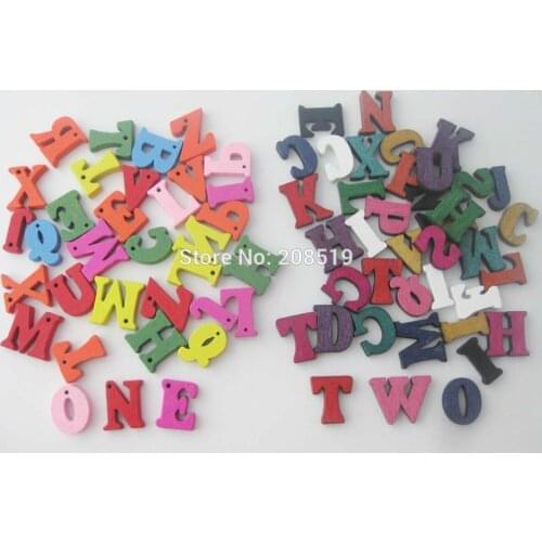 WBNGLN Alphabet buttons scrapbooking supplies mix 200pcs randomly DIY craft accessories