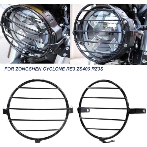 Motorcycle Headlight Protector Grille Guard Cover For Cyclone RE3 ZS400 RZ3S For ZongShen Cyclone RE 3 ZS 400 RZ 3S