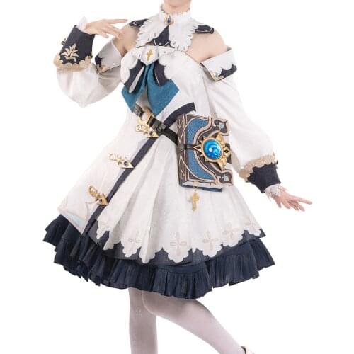 Anime Game Genshin Impact Barbara Game Suit Lolita Dress Gorgeous Uniform Cosplay Costume Halloween Women Free shipping 2020