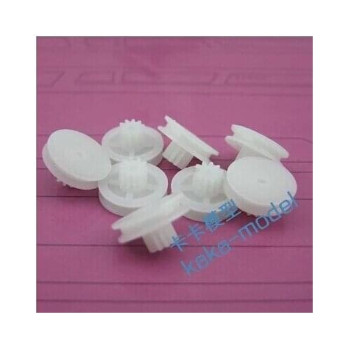 100PCS main shaft belt wheel gear + 14.5MM outer diameter pulley +10 gear aperture 2MM belt pulley DIY model toy car accessories