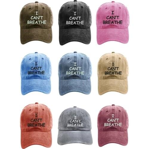 2020 Black Lives Matter Cap i Cant Breathe Black Letter Baseball Cap Hat Panama Summer Outdoor Sun Hat For girl Men Women
