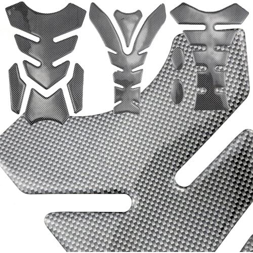 3D Carbon Fiber Fishbone Stickers Motorcycle Tank Pad Tankpad Protector For Honda Kawasaki Yamaha Suzuki Bmw Universal