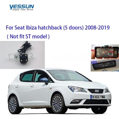 Yessun CCD Rear View Camera for Seat Ibiza hatchback 5D 2008-2019 Parking Reverse Backup 4 LED CAMERA Car license plate
