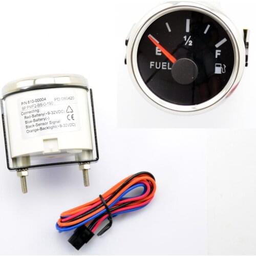 52mm 0-190ohm Boat Car Fuel Level Gauges Fuel Level Meters Marine Water Level gauge Sensor Sender Unit for yacht 9-32V