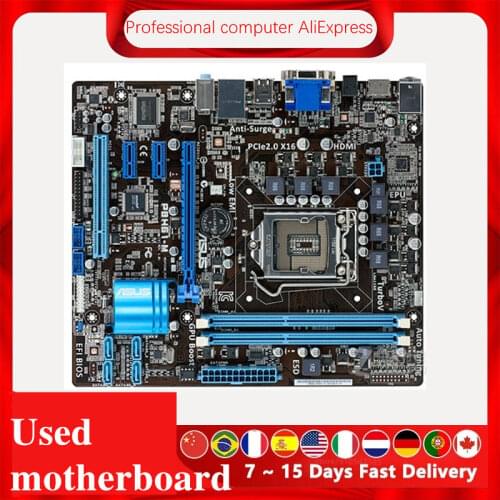 For ASUS P8H61-M Desktop Computer Motherboard LGA 1155 DDR3 For Intel H61 P8H61 Desktop Mainboard SATA II Used