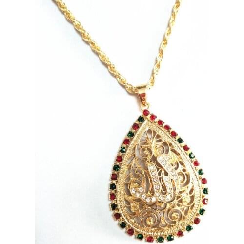 Islamic totem muslim style jewelry drop texture men and women necklace