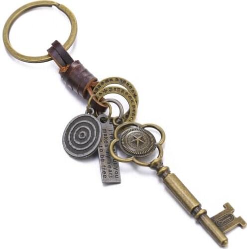JUWANG New Fashion Key Chains Hooks Handmade DIY Alloy Pendants Charm Keychains Key Rings Holders For Key Bags Decorations