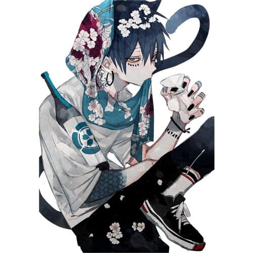 Kichiku Man Japanese Cartoon Characters Car Label Animation Car Sticker JDM JEEP Van Bike Offroad RV A4 Q3 Polo Deco Meterial