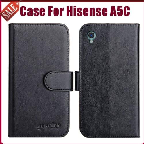 Hot! Hisense A5C Case 5.84" Fashion 6 Colors Flip Soft Leather Wallet Protective Cover For Hisense A5C Case Card Solts Funds