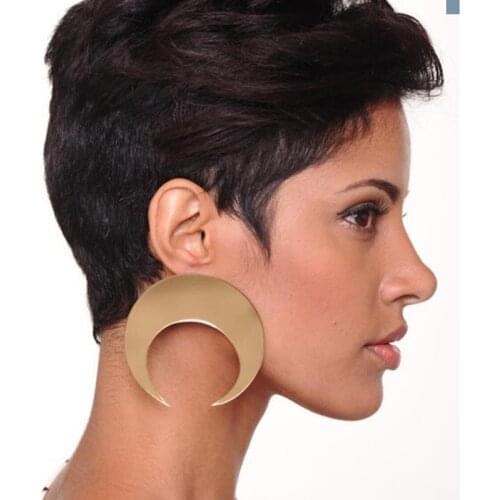 Fashion 4 Colors Large Crescent Moon Drop Earrings For Women Specular Acrylic Big Gold Earring Jewelry E18032