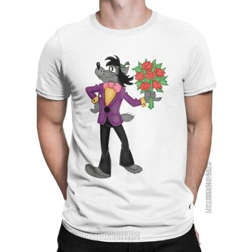 Mens Volk Nu Pogodi Russian Cartoon Wolf T Shirts Pure Cotton Tops Casual Classic Round Neck Tees Birthday Present T-Shirt