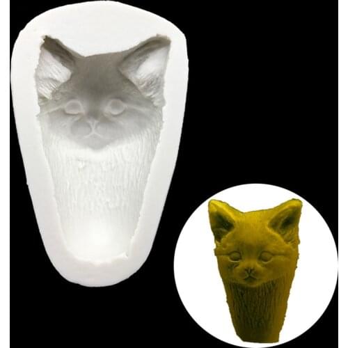 Cat Shape 100% Platinum Silicone Sugarcraft Mould, Fondant Cake Decorating Tools