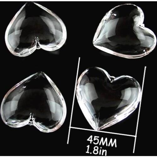 45mm Heart Clear Crystal Chandelier Prisms Glass Hanging Pendants Chandelier Crystal Lustres De Cristais