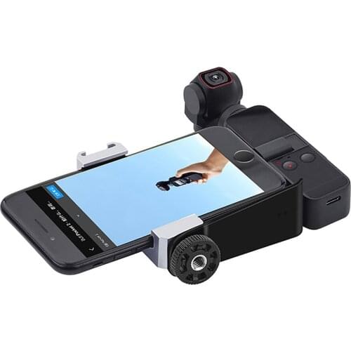 Handheld Gimbal Fixed Mounting Bracket Phone Clip Holder Support Tripod With Cold Shoe 1/4 Inch Screws for Pocket 2