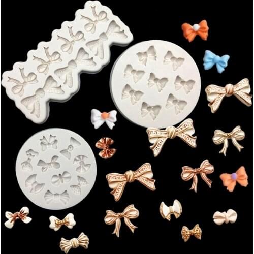 Silicone Mold Bows Sugarcraft Cupcake Chocolate Baking Mold Fondant Cake Decorating Tools