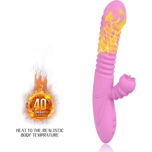 Telescopic Tongue Dildo Vibrator For Women Heating Tight Oral Licking Clitoris Stimulate Masturbate Erotic Sex Toys for Woman