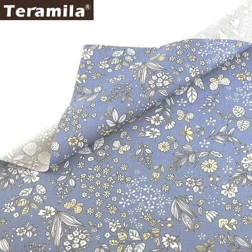 Teramila 100% Cotton Fabric Patchwrok Sewing Material Floral Scrapbooking Textile Fabric Meter Tissu Coton Quilting Tecido Telas